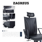 Picture of Zagreus CEO High Back Office Chair with Mesh Back | PU Leather