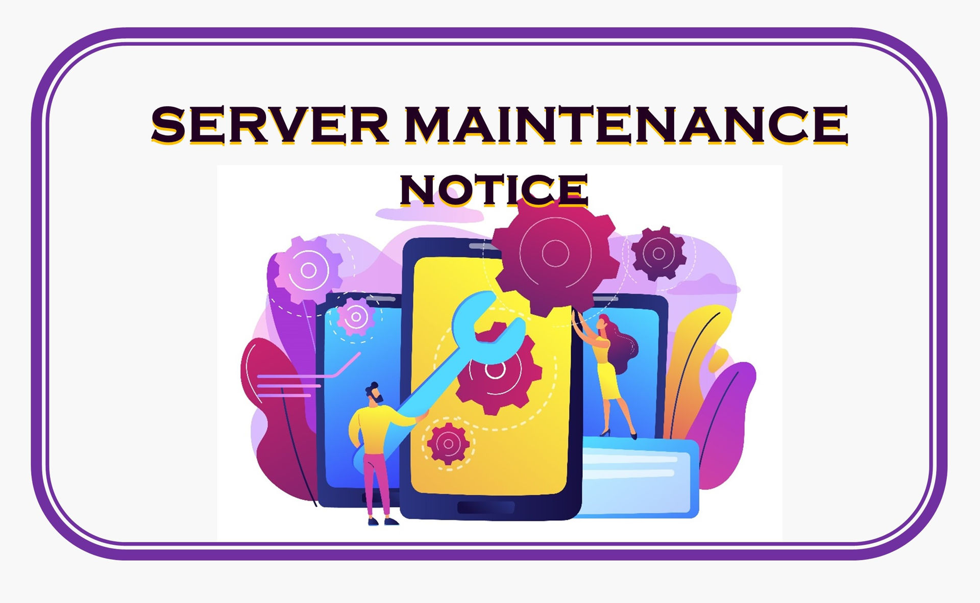 Picture of Ren Eco server  downtime for Maintenance on 24 September 2022.