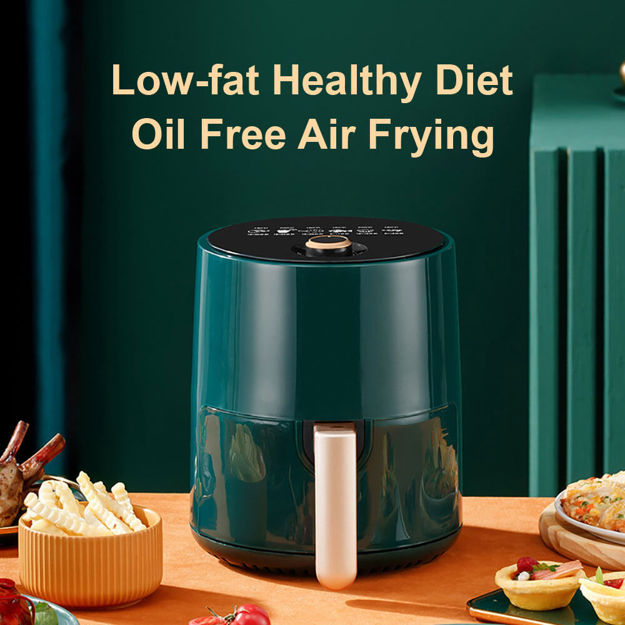 Picture of Warhom 4.5L Large Capacity Mechanical Air Fryer ABS Non-Stick Pan Multifunction oil-free electric fryer household fries machine for Kitchen With plug 3 pin