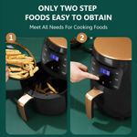 Picture of Warhom 4.5L Large Capacity Mechanical Air Fryer ABS Non-Stick Pan Multifunction oil-free electric fryer household fries machine for Kitchen With plug 3 pin