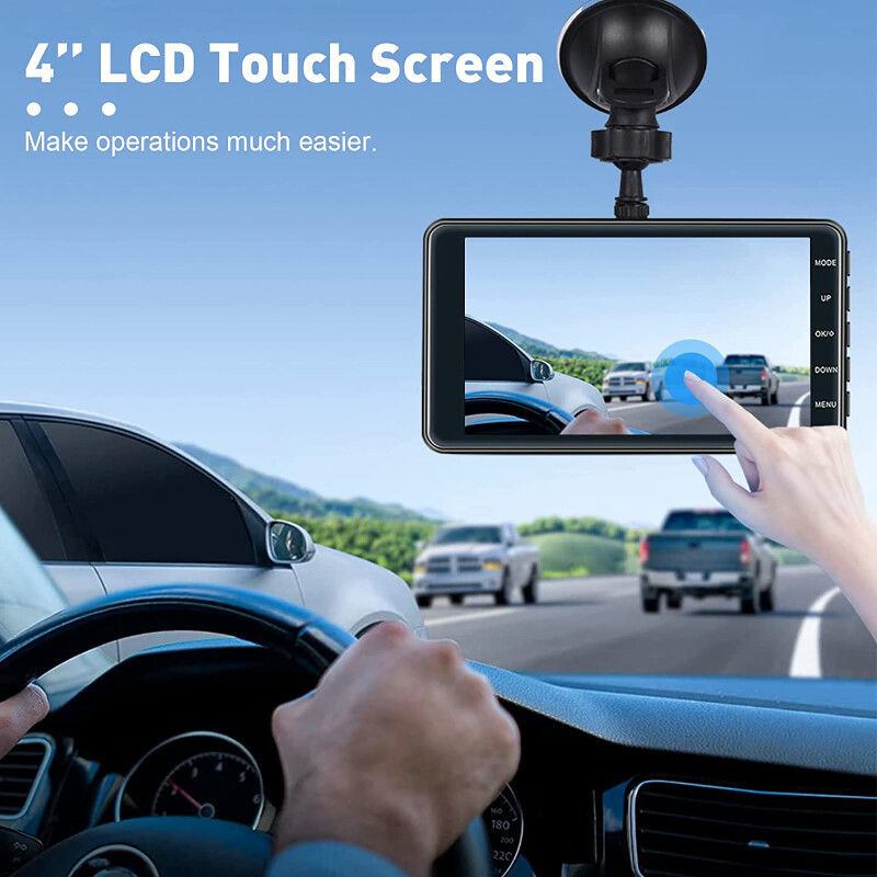 Ren Ecosystem. Dash Cam Car Camera 4”IPS Touch Screen 170 degree wide