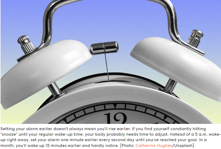Picture of 10 tricks to make yourself wake up earlier