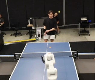 Picture of Google DeepMind trained a robot to beat humans at table tennis