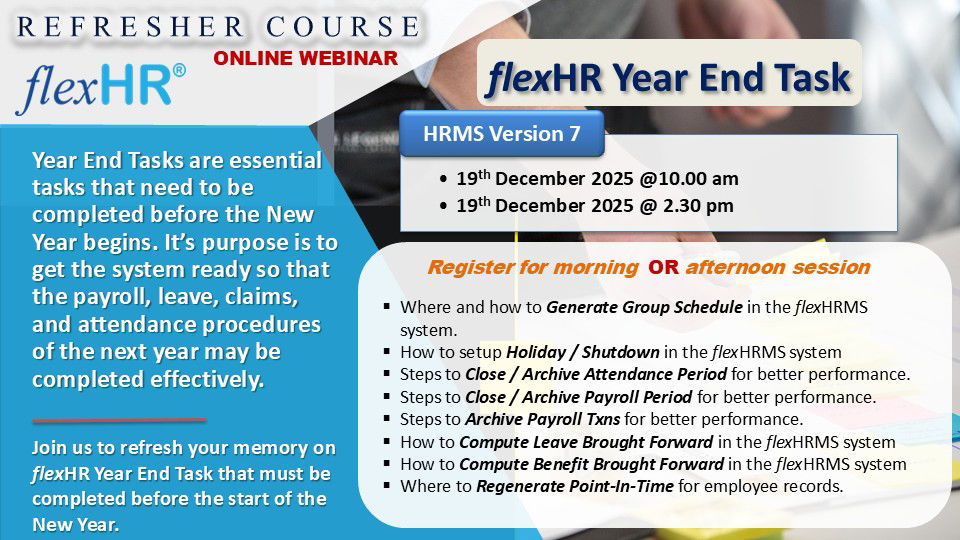 Picture of Registration : Online Refresher Course December 2025 (Year End Tasks)